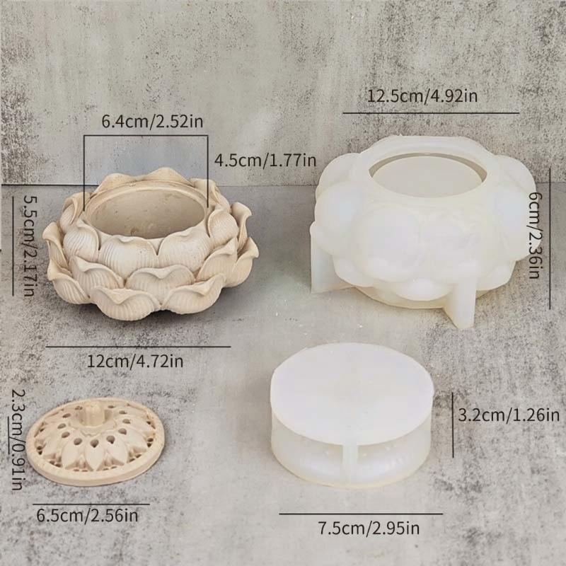 DIY Silikon-Kerzentablett-Formen, trendige Silikon-Räuchergefäß-Formen, einfach zu verwendendes Handarbeitszubehör für die Heimdekoration