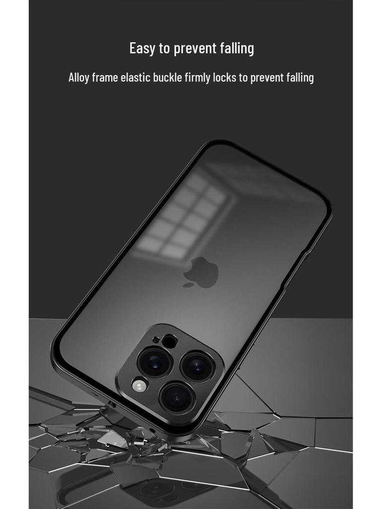 iPhone 16 Pro Max Metallrahmen Hülle mit Linsenschutz