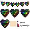 Magic Scratch Greeting Cards -12Pcs  Rainbow Colors Reveal Hidden Messages, Customizable Easter/Children'S Day Gift For Kids
