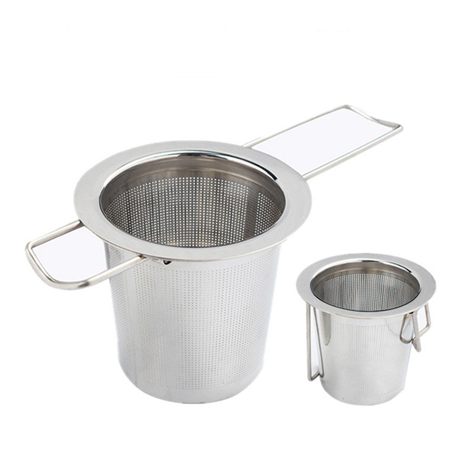 Stainless Steel Tea Strainer With Foldable Double Ear Tea Filter One Size