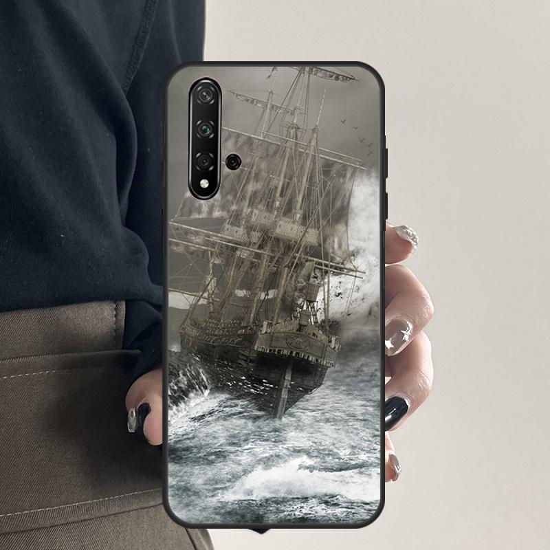 Ships Paintings For Huawei Nova 12i 11i 8i 12s 9 10 SE Y91 Y90 Y60 Y70 Y72 Y61 P20 P40 P30 Lite P60 Pro Case