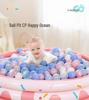 Babygo Odorless Indoor Ball Pit with Elastic Fence and Ocean Colored Balls for Infants and Children