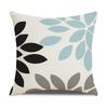 Nordic Simple Pillow Ins Blue Geometric Linen Cotton and Linen Sofa Car Polyester and Linen Pillow Cushion Cover