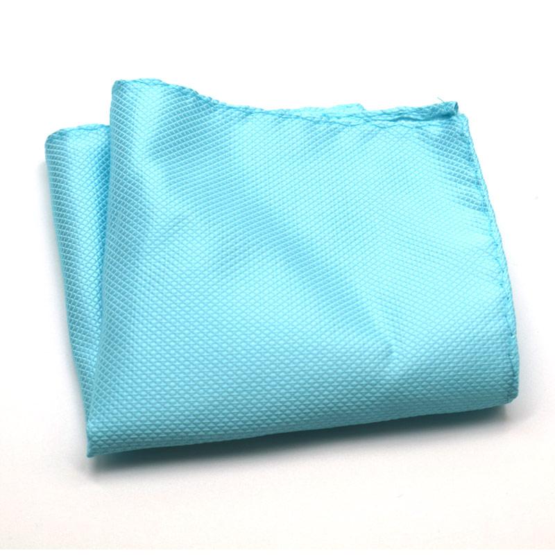 Luxury Men's Handkerchief Plaid Solid Color Hankies Polyester Hanky Business Pocket Square Chest Towel 21*21CM