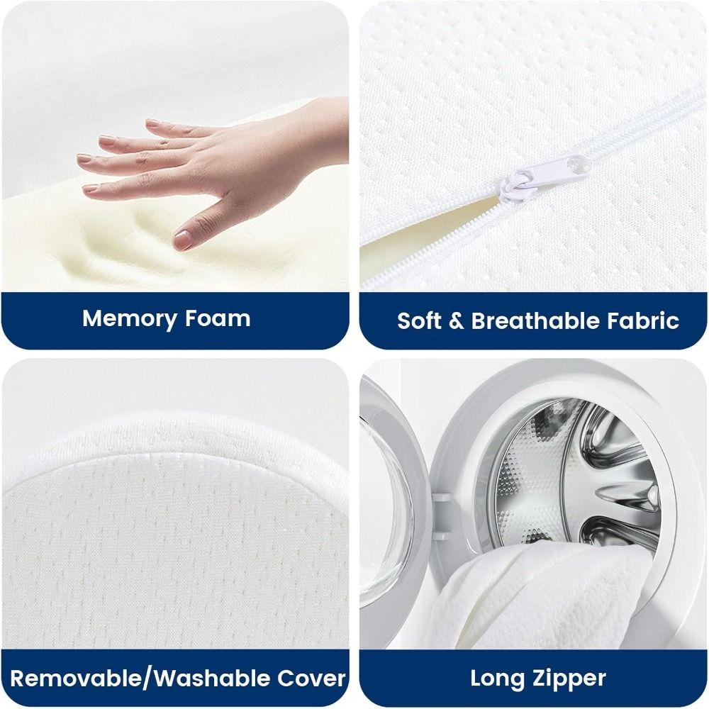 Ergonomic Under Knee Pillow Hypoallergenic Semi Roll Pillow Bolster Pillow  Office Chair