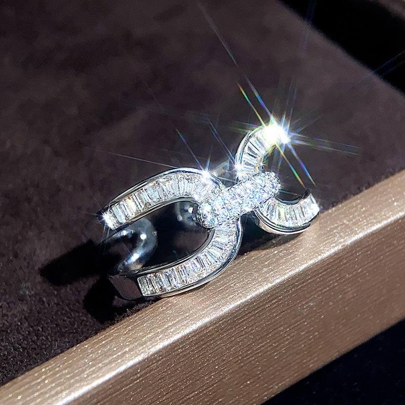 

Jewelry, Trendy Small Fragrance Versatile Ring, Light Luxury Cross Open Ring Adjustable opening