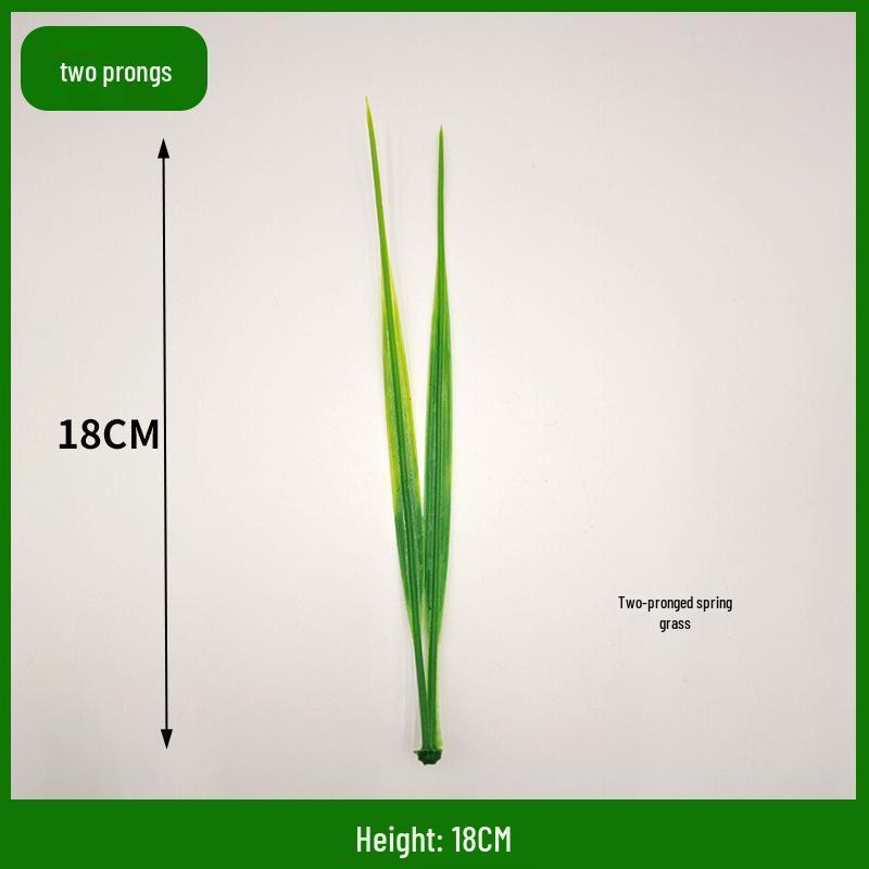 Three-Pronged Grass Seed Bonsai: Small Potted Simulation Lawn and Aquatic Plant