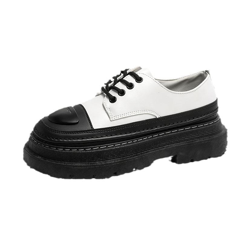 Fashion Men's Casual Shoes Thick Bottom Round Toe Retro All-match Outdoor Shoe for Men Designed Personality Mens Casual Shoes