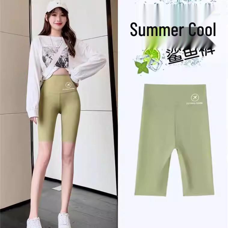 Leggings Capri a Vita Alta effetto Push-Up Pelle di Squalo - Elasticizzati, Controllo Pancia, Taglie Forti Pantaloni Yoga da Donna