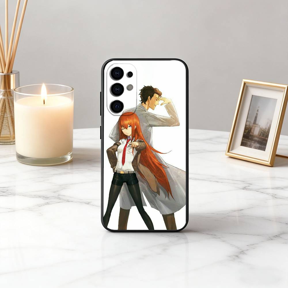STEINS R-Rintaro O-Okabe GATE Phone Case Black Silicone Soft For Samsung S25,S24,S21,S22,S23,S30,Ultra,S20,Plus,Fe,Lite
