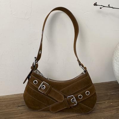 Retro and Fashionable Underarm Bag, Niche and Trendy Design, Motorcycle Bag, High Appearance Level, Single-shoulder Bag
