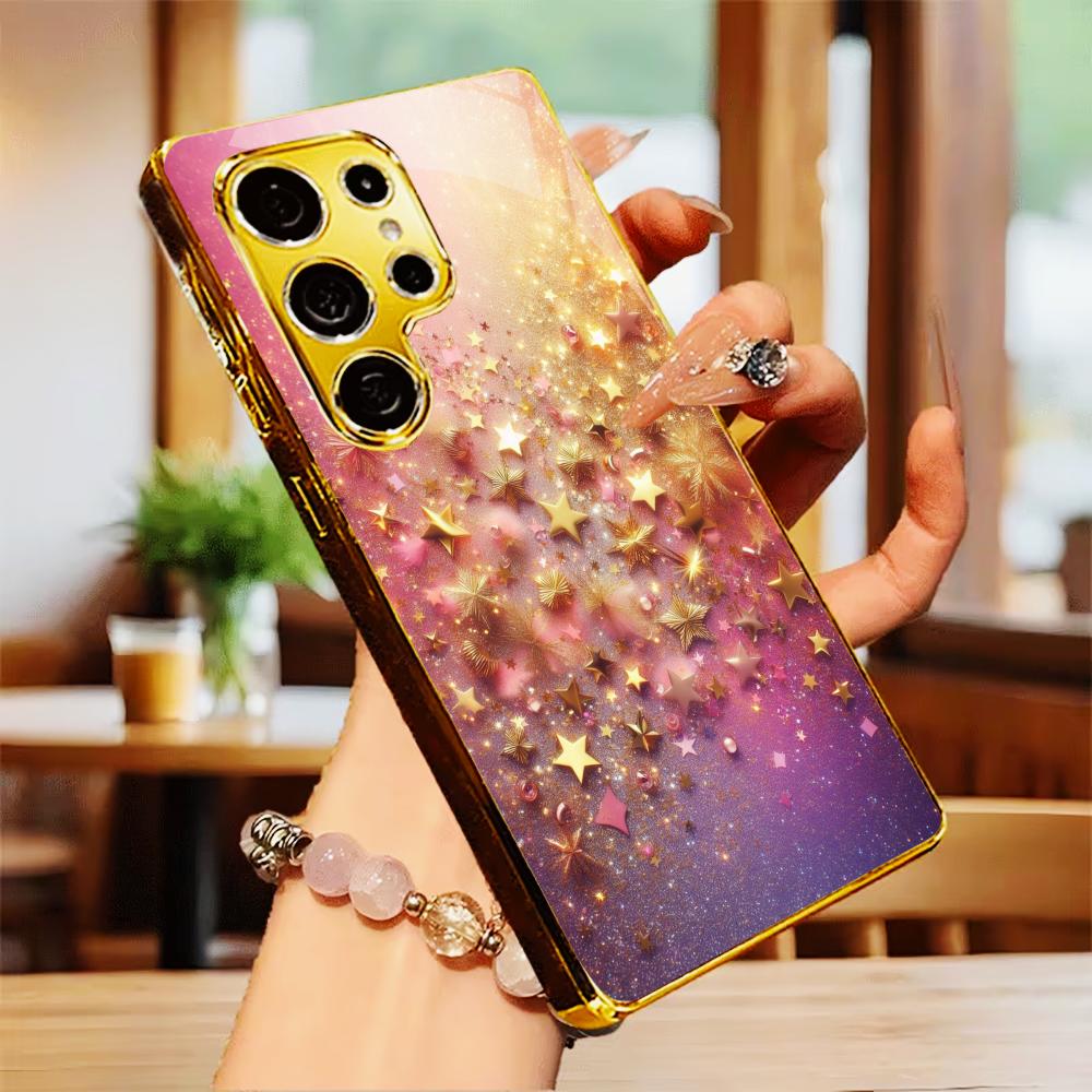 Farbverlauf Neues Bestseller-Modell Handyhülle Galvanisierte Glas-Handyhülle für Samsung Galaxy S26 S25 S24 S23 S22 FE, Ultra, Plus