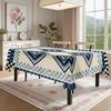 Geometric Pattern Rectangle Table Cloth for Table Decor Holiday Party Waterproof Reusable Tablecloth for Table Kitchen Dining