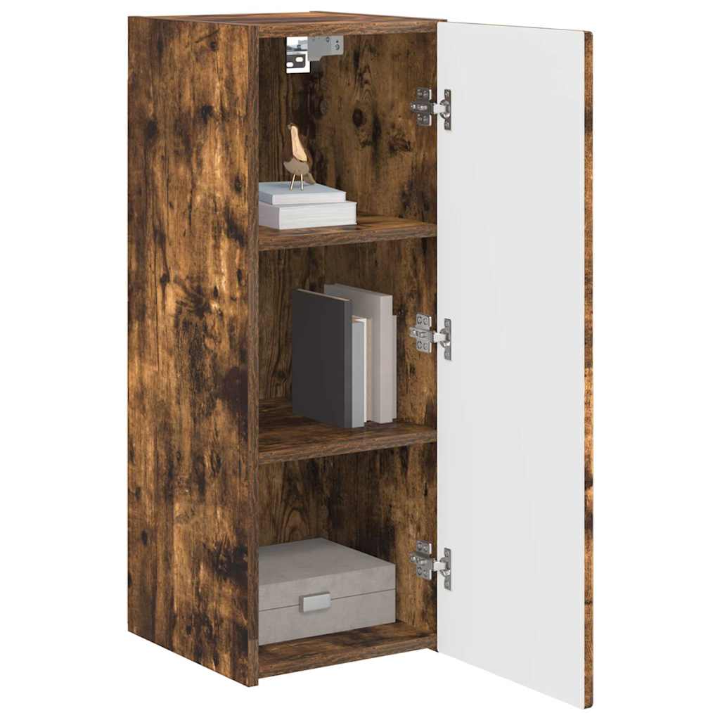 Wall Mounted TV Cabinet Smoked Oak Finish 30 x 31 x 80 cm Engineered Wood