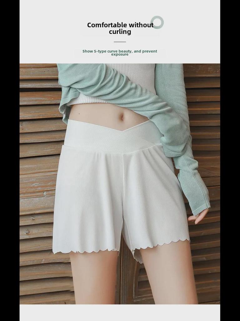 Women's Summer Maternity Wear: Anti-Exposure Ice Silk Pants, Leggings, and Shorts