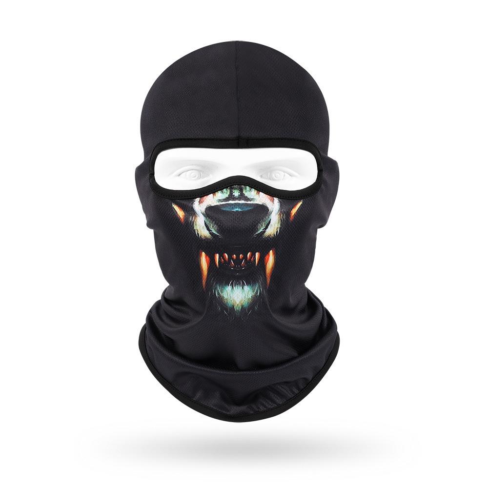 Sweat Wicking Face Mask Breathable Head Cover Animal Print Neck Gaiter Hiking
