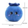 Cute Blueberry Plush Toy Soft Stuffed Doll For Kids Cognitive Play Fruit Theme Decoration Ornament