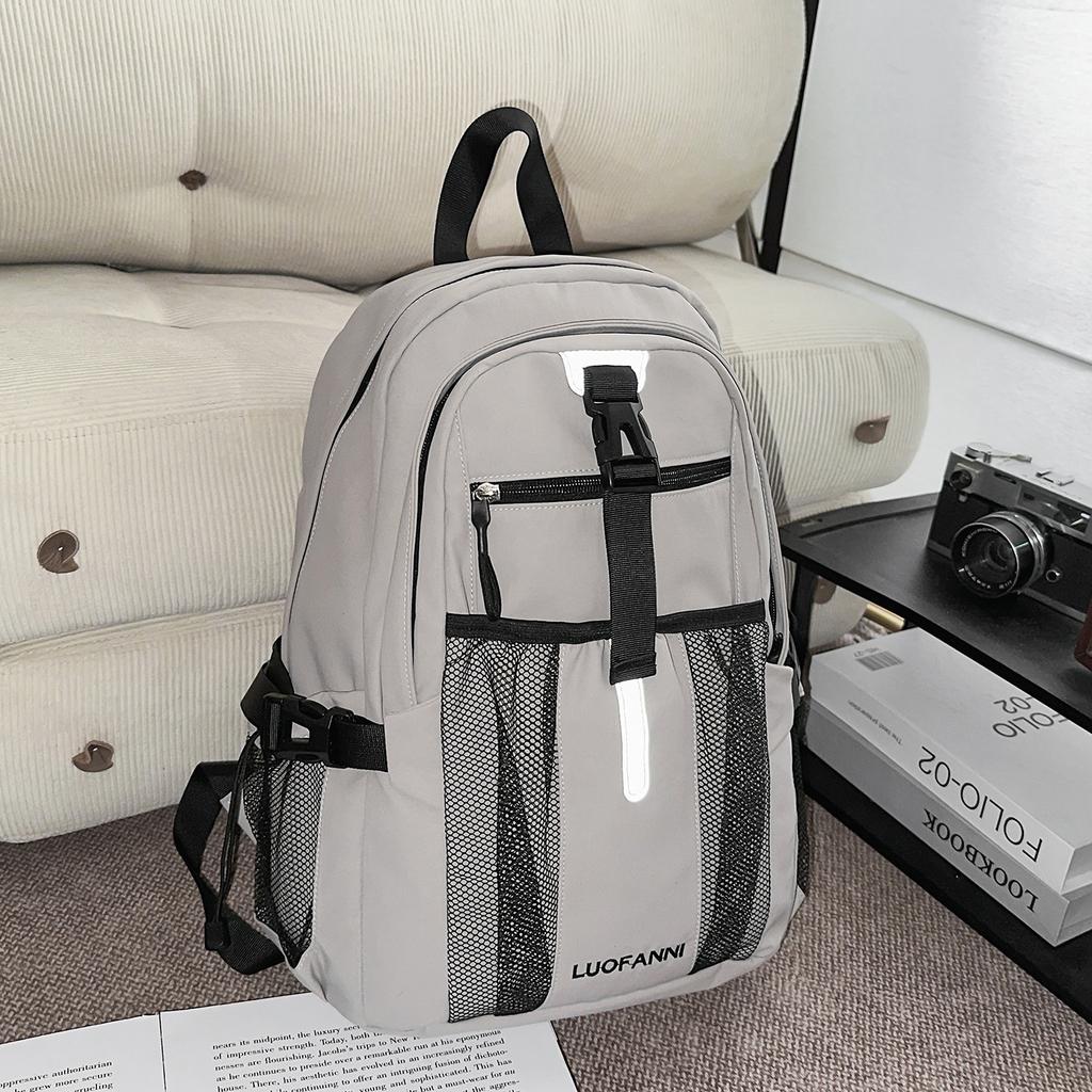 School Bag Workwear Style Backpack for Women, Large Capacity Multi-pocket Lightweight High-capacity Hiking Backpack, Casual Outdoor Backpack for Men