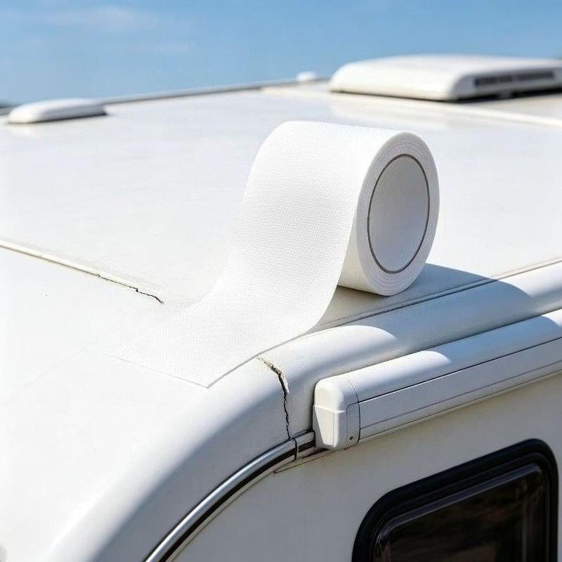 RV Roof Repair Tape Weatherproof UV Resistant Instant Seal Temperature Resistant for Motorhomes Caravans Camping Trailers