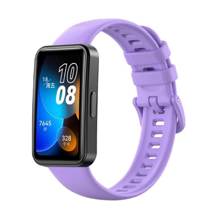 Für Huawei Band 8 16mm einfarbiges Silikon-Ersatz-Uhrenarmband