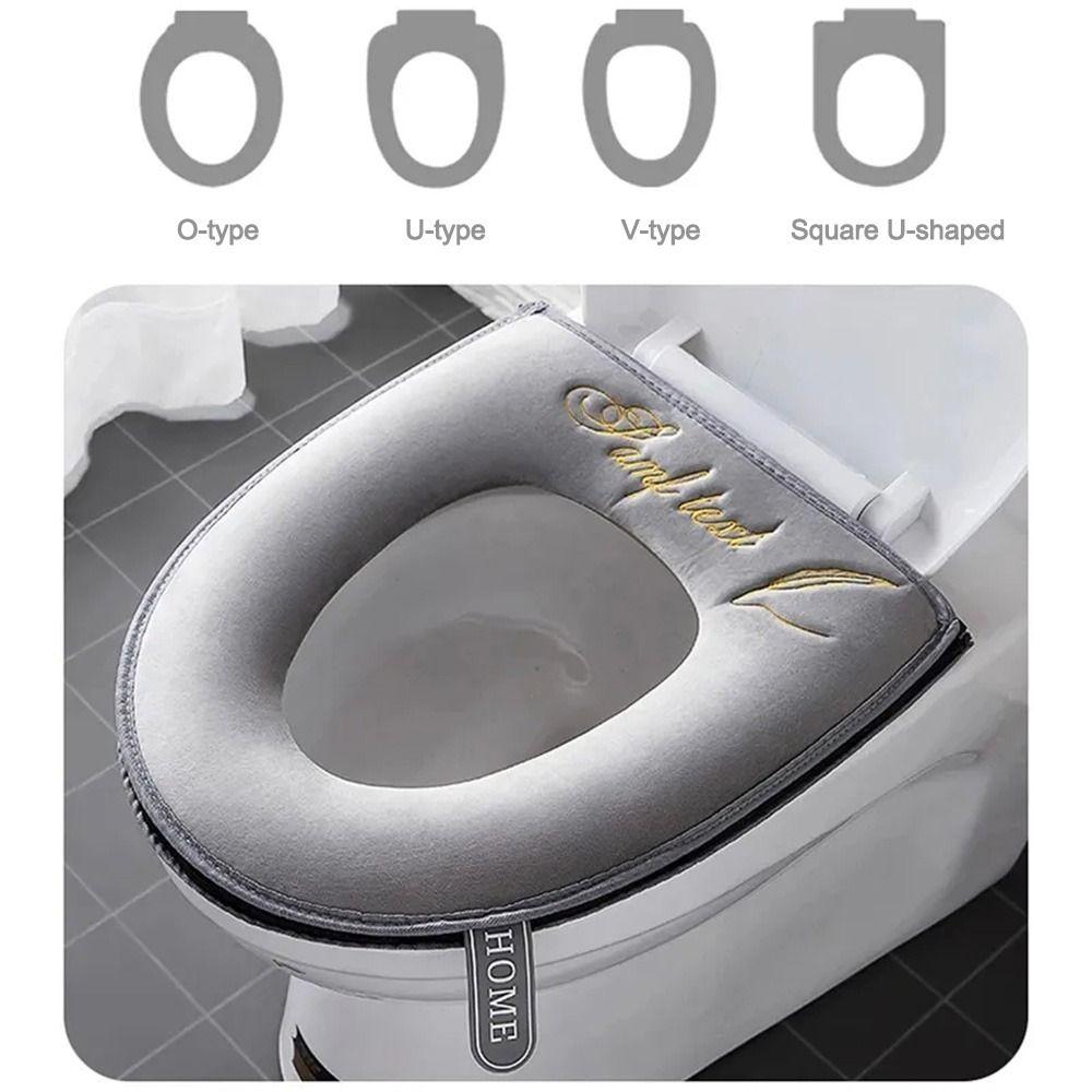 Warm Toilet Seat Cover Universal Toilet Cover Cushion Protective Sleeve Toilet Mat Pad  Winter