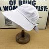 Gentle Bow Sunscreen Bucket Hat Women's Summer Big Eaves UV Protection Sun Hat Show Face Small Plain Cap