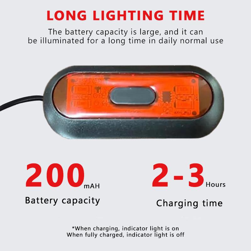 SEAMETAL Motorcycle Helmet Warning Signal Light Night Riding Tail Light Helmet Smart Light