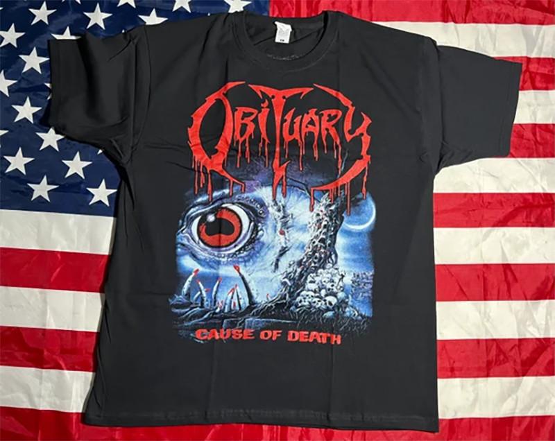 Back from the Dead Obituary Band Black  Cotton Unisex Unisex T-Shirt M