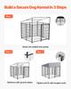 VEVOR Outdoor Dog Kennel, 1.12 x 1.15 x 1.25 m Large Dog Kennel with Secure Lock
