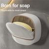 Luxury Soap Holder Soap Box With Drain Pan Soap Box With Lid Wall Mounted Drain Soap Box With Flip Lid-Y78A