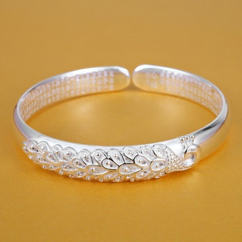 Stainless Steel Teardrop Shaped Bangle For Women Simple Chunky Gold Silver Color Adjustable Cuff Open Bracelet Fashion Jewelry