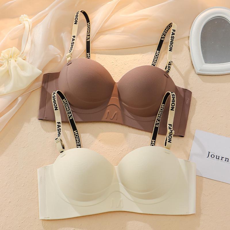 Strapless Non-Slip Seamless Half-Cup Bra for Women with Small Busts
