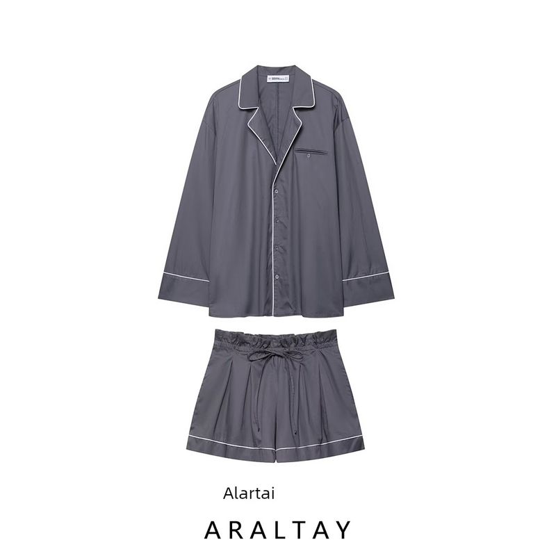 Araltay New Arrival Fashion Style Women's Clothing Fashion-Side Poplin Shirt Loose Shorts 5063116 1255535