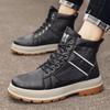 WinterBoots Men Casual High Top Shoes Sneakers Motorcycle Roman Ankle Boots Men British Style Outdoor Sneakers Punk Botas Hombre