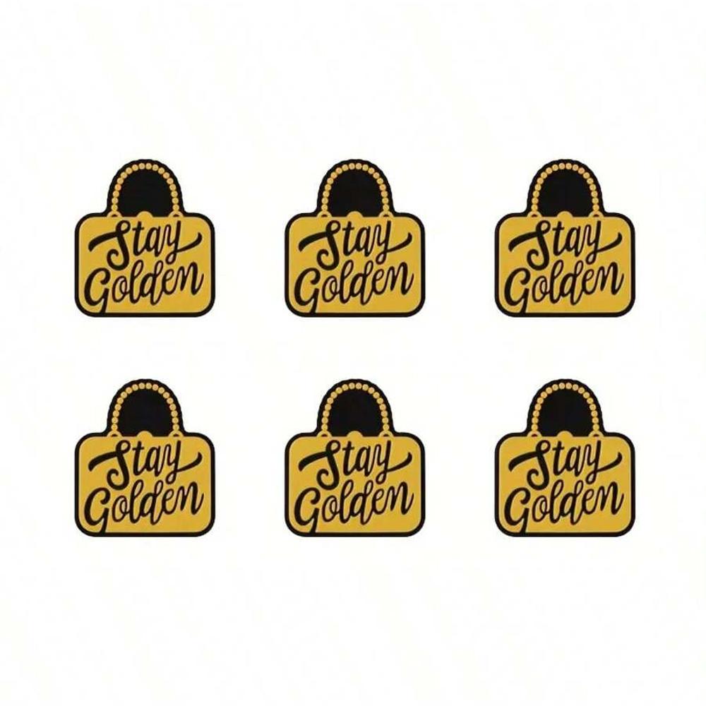 

6/9PCS Golden Girl Stay Golden Silicone Beads, Retro, Suitable for DIY Jewelry Making, Keychains, Necklace Handicrafts