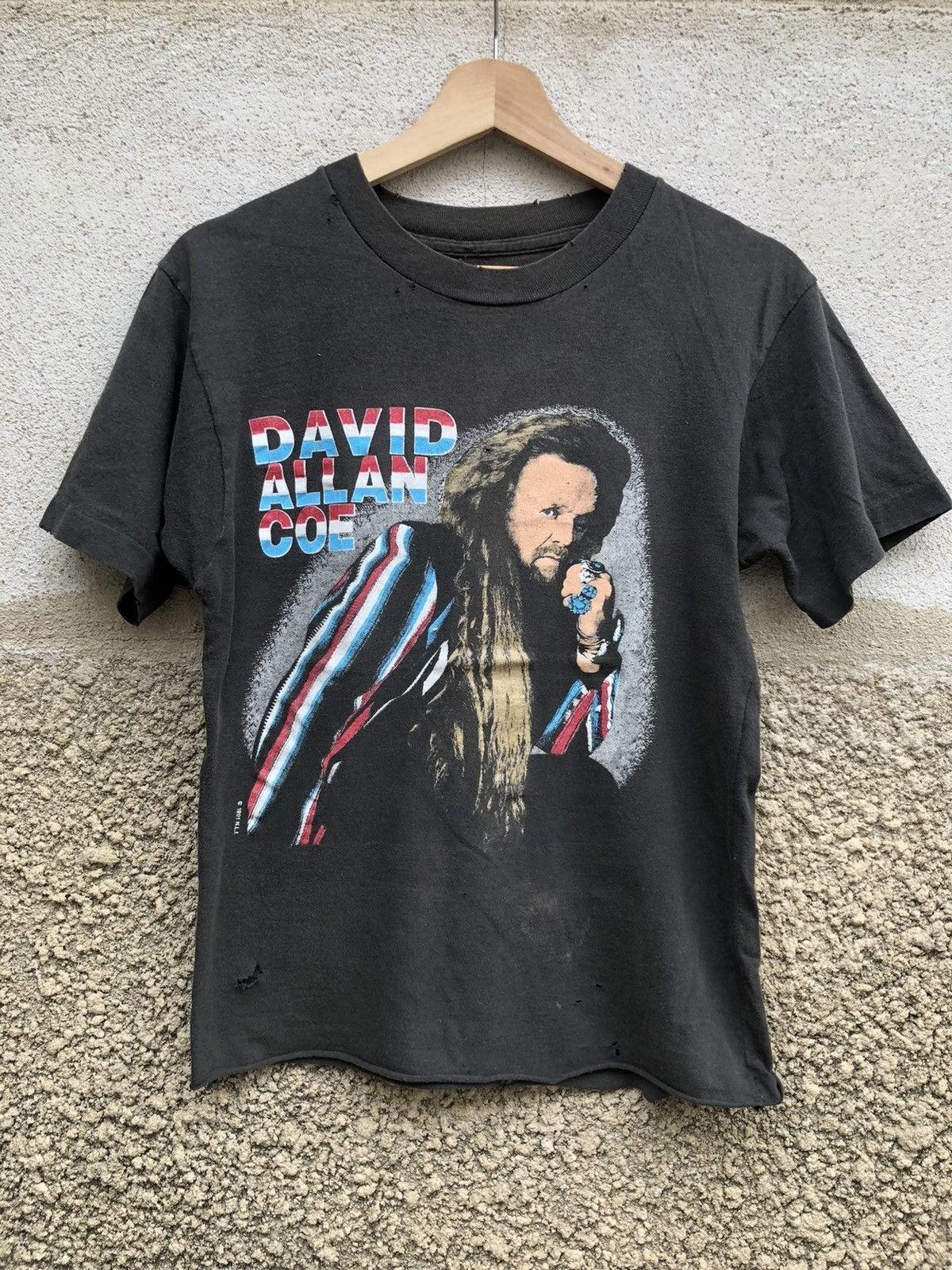 

Vintage 90s David Allan Coe Singer Black On Tour S to 5XL Shirt SG942 5XL різнокольоровий