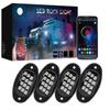 4pcs Dynamic Chassis Lights Colorful Lights with Various Flashing Modes Durable