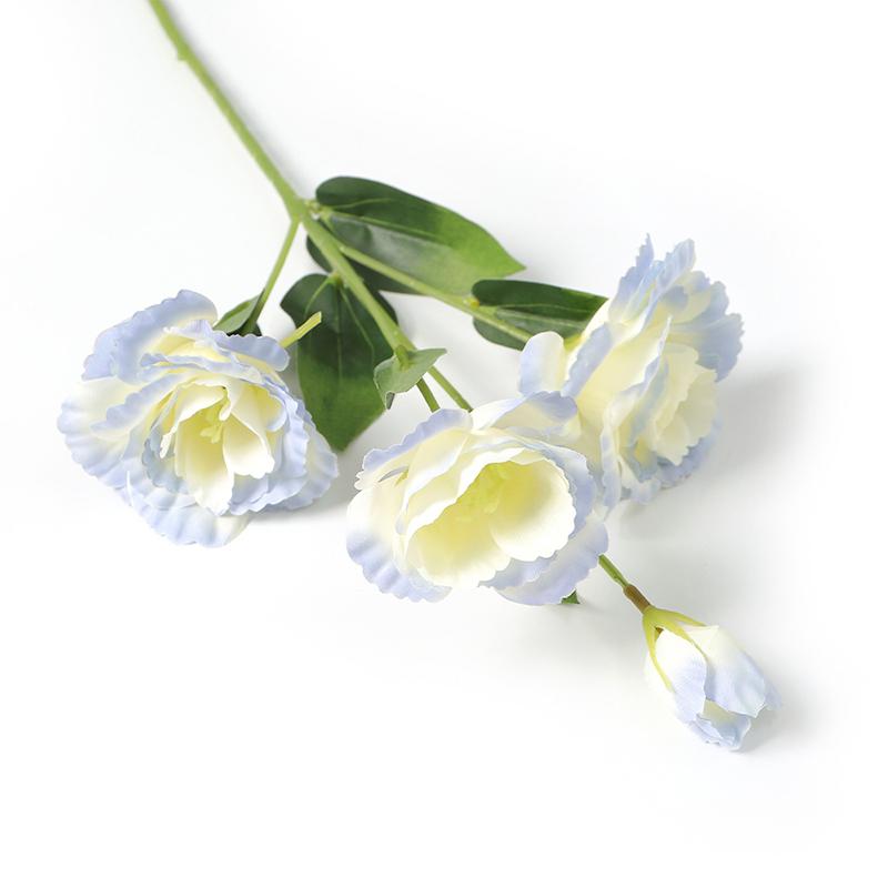 70CM 4Heads Silk Artificial Eustoma Flower Bouquet Long Stem Artificial Flower for DIY Wedding Party Center Decor Home Decor