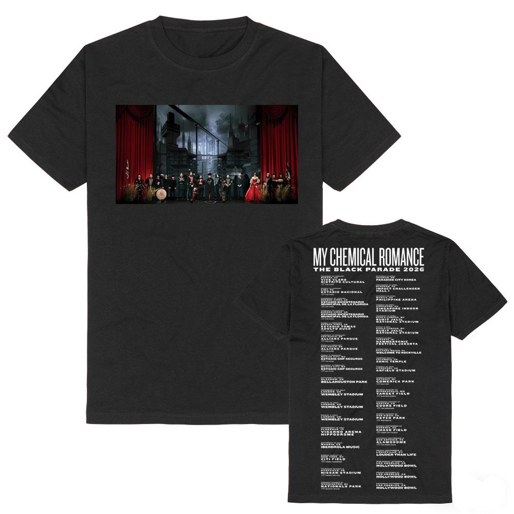 My Chemical Romance The Black Parade 2026 Calendario Date Tour Mondiale Magliette Alta Qualità Comode Morbide 100% Cotone Donna Uomo