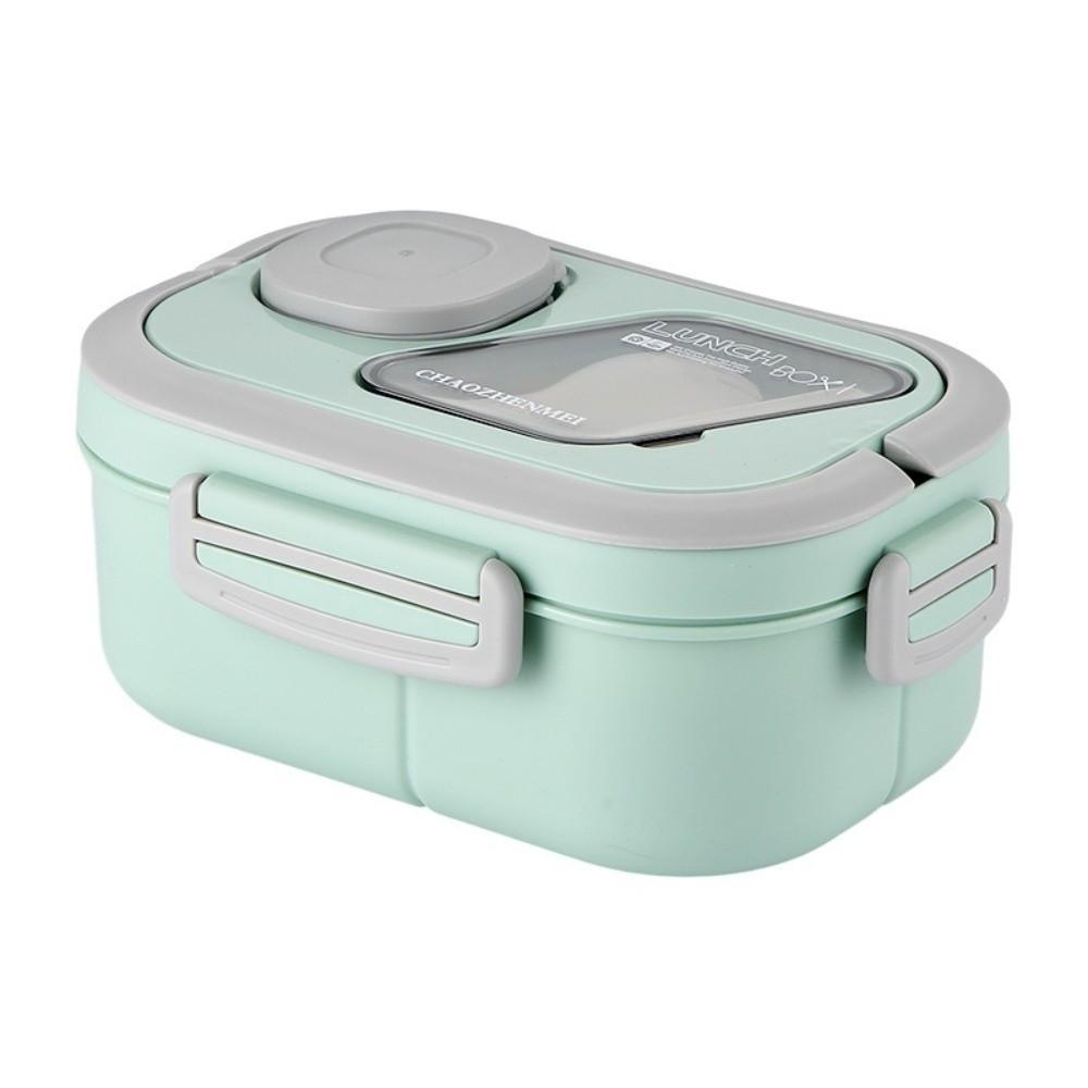 New Double-layer Insulated Lunch Box Fresh-keeping Leak-proof Lunch Container Plastic with Spoon Food Storage Box for Adults