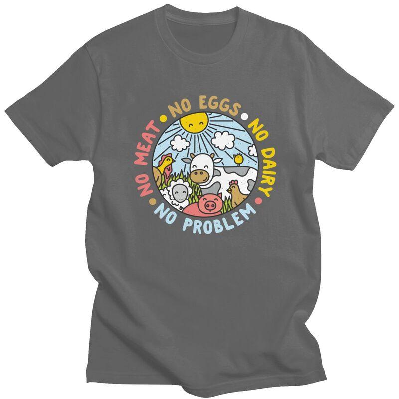 Custom Vegan Animals Are Friends Tshirt for Men Short Sleeve Casual T Shirt Cool Veganism Tshirt Slim Fit Pure Cotton Tees