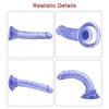 YUELVE G Spot Realistic Jelly Dildo with Strong Suction Cup Flexible Penis Harness Compatible Anal Adult Sex Toys for Women