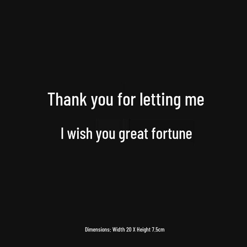 Thank You for Letting Me Wish You Wealth & Fun - Waterproof Car Rear Windshield Sticker