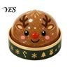 Jelly Texture Glitter Squeeze Toys Christmas Bun Toy with Steamer, Soft Sensory Fidget Toy, Cute Stress Reducing Desk Accessories Slow Rising