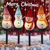2PCS Solar-Powered Christmas Snowman Lights (Red, Yellow, Blue, Pink) Perfect for Christmas Decor, Outdoor Garden, Yard, Patio