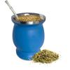 All-in-One Yerba Mate Gourd Set Complete with Double-Wall Stainless Steel Mate Tea Cup and Bombilla - Everything You Need for the Perfect