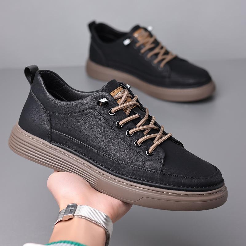 2025 Special Selection Board Shoes Spring and Autumn Men's Shoes Korean Version Sports Board Shoes Student Versatile Low-top Men's Leather Shoes