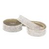 1m Strass Kristall Glas Mesh Banding Eisen auf Applikation Hochzeit Kleid Schuhe Trim (Silber)