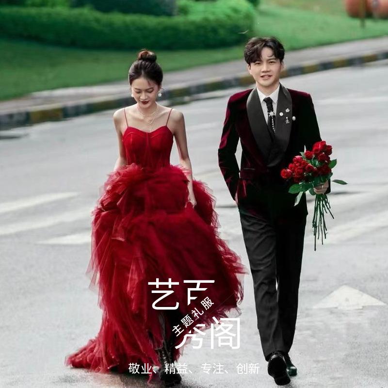 Temperament Red Light Wedding Dress 2025 Dress Clothing Wedding Dress