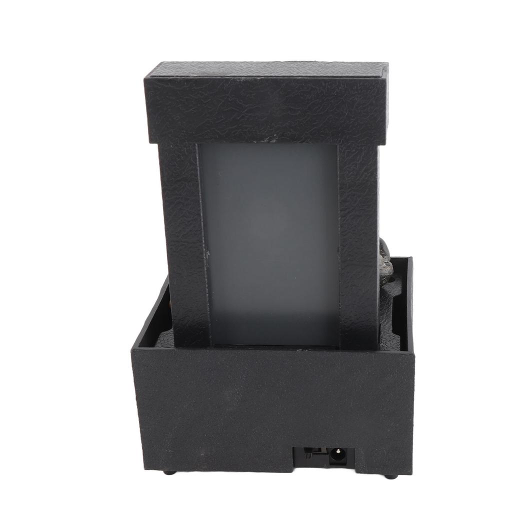 Mirrored Indoor Tabletop Water Fountain with Stone LED Light 2 Hours Auto Power Off for Home Office